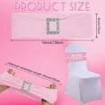 thumbnail image 5 of 100 Pack Spandex Stretch Chair Sashes Bows Elastic Chair Cover Bands Ties with Buckle Slider for Wedding Party Banquet Restaurant Baby Shower Chairs Decorations (Pink), 5 of 7