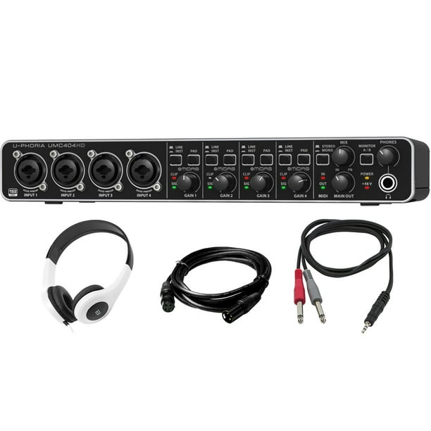 Behringer Umc404hd U Phoria Audiophile 4x4 24bit 192khz Usb Audio Midi Interface Bundle With Stereo Headphones Xlr Male To Xlr Female Cable And Trs Male To Two Ts Male Cable Walmart Com Walmart Com Behringer Umc404hd U Phoria Audiophile 4x4 24bit 192khz Usb Audio Midi Interface Bundle With Stereo Headphones Xlr Male To Xlr Female Cable And Trs Male To Two Ts Male Cable Walmart Com Walmart Com