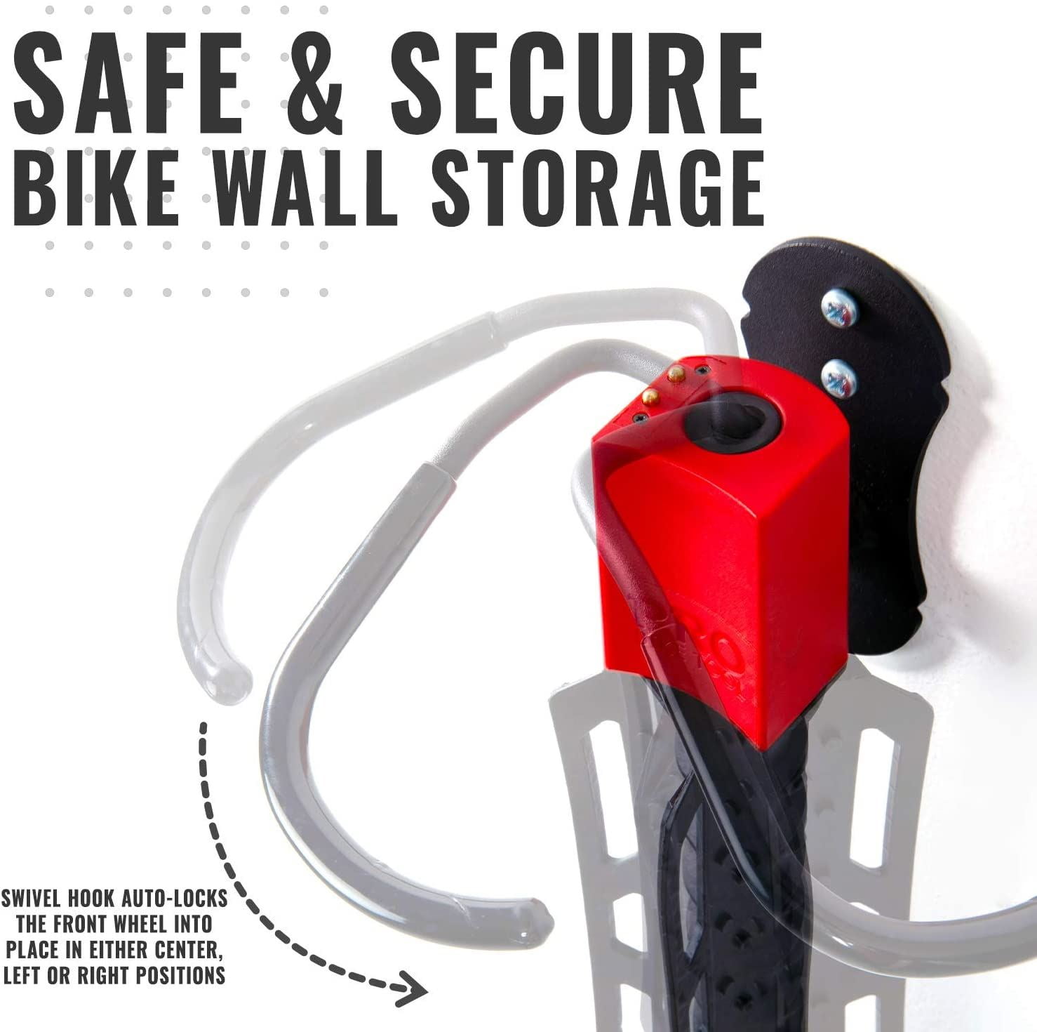 PRO BIKE TOOL 2 Pack Swivel Bike Wall Hanger Organizer Space Saving Easy to Install for Indoor Storage Walmart