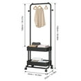 thumbnail image 3 of Yeacher 3-in-1 Garment Rack Shoe Rack Clothing Rack with 2 Tiers Basket and 2 Side, 3 of 8