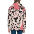thumbnail image 6 of Picia Pink Cheetah Art for Boys Fashion Full-zip Hoodies & Sweatshirts with Kangaroo Pocket,Zip-up Hooded Sweatshirt for Kid, Moisture Wicking & Breathable-Medium, 6 of 6