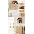 thumbnail image 5 of Arched Bathroom Storage Cabinet, Medicine Cabinet with Fluted Doors & Adjustable Shelf, Over The Toilet Wall Cabinet for Bathroom, Kitchen, Entryway, Laundry, Oak, 5 of 5