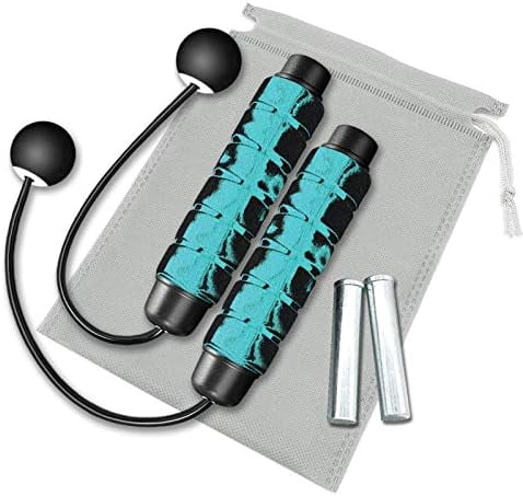 WLIKKS Weighted Cordless Jump Rope for Fitness[Suitable for Different Ages and Levels] Ropeless Jump Rope for Boxing MMA WOD Training, BOD Rope Beachbody MBF,High Speed Rope Skipping for Narrow Space