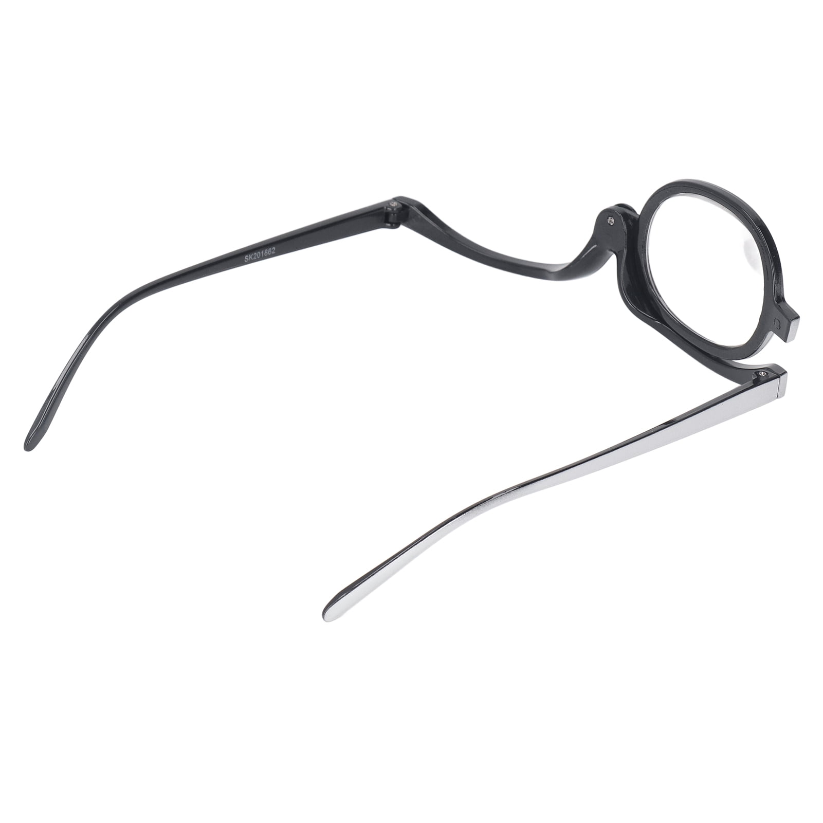 MAQBE Lecteurs Loupe Lunettes, Lunettes Hyperopia Rabattre Lentille Pliant Aux Lunettes De Lecture Grossissantes Femmes Maquillage Lunettes Unilatérales Pour Lire(Blue,+4.00