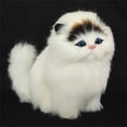 thumbnail image 3 of TheFound Simulated Animal Model, Cat Plush Children Toys Plush Kitty Toy, Decor for Table Showcase, 3 of 7