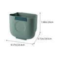thumbnail image 3 of AuroraX Stylish Kitchen Trash Can Multiple Sizes Hanging Green Garbage Can Contemporary Plastic Garbage Bin for Compact Spaces, 3 of 6