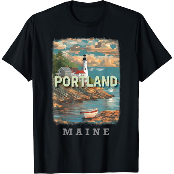 Portland Maine Coastal Charm Souvenir T-Shirt