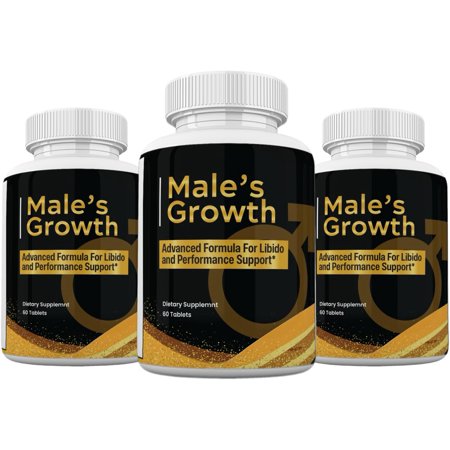 (3 Pack) Male's Growth Dietary Supplements for Men, Male's Growth Naturally Enhance Performance, Endurance, and Energy Levels, Natural Formula to Sustain Energy & Performance Levels - 180 Count
