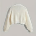 thumbnail image 6 of GiLiling Girls Bow Cardigan - V Neck Button Down Knitted Crop Sweater with 3D Bow Knot, Long Sleeve Cute Outerwear (Pink, 13-16 Years), 6 of 7