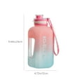 thumbnail image 3 of 1600ml Large Capacity Sports Water Bottle with Tea Infuser - Frosted Plastic Big Belly Cup with Portable Drawstring for Outdoor Activities, Travel, Daily Use, 3 of 6