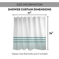 thumbnail image 6 of Creative Products Teal Stripes 71x74 Shower Curtain, 6 of 6