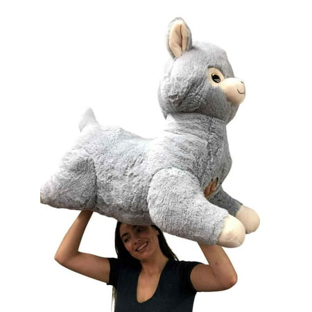 Giant Stuffed Llama 3 Feet Long 36 Inches 91 cm Soft Luxurious Big Plush Alpaca South American Camelid