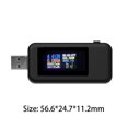thumbnail image 2 of 10 en 1 Digital DC USB Tester Cargador de voltaje actual Voltímetro (Negro), 2 of 2