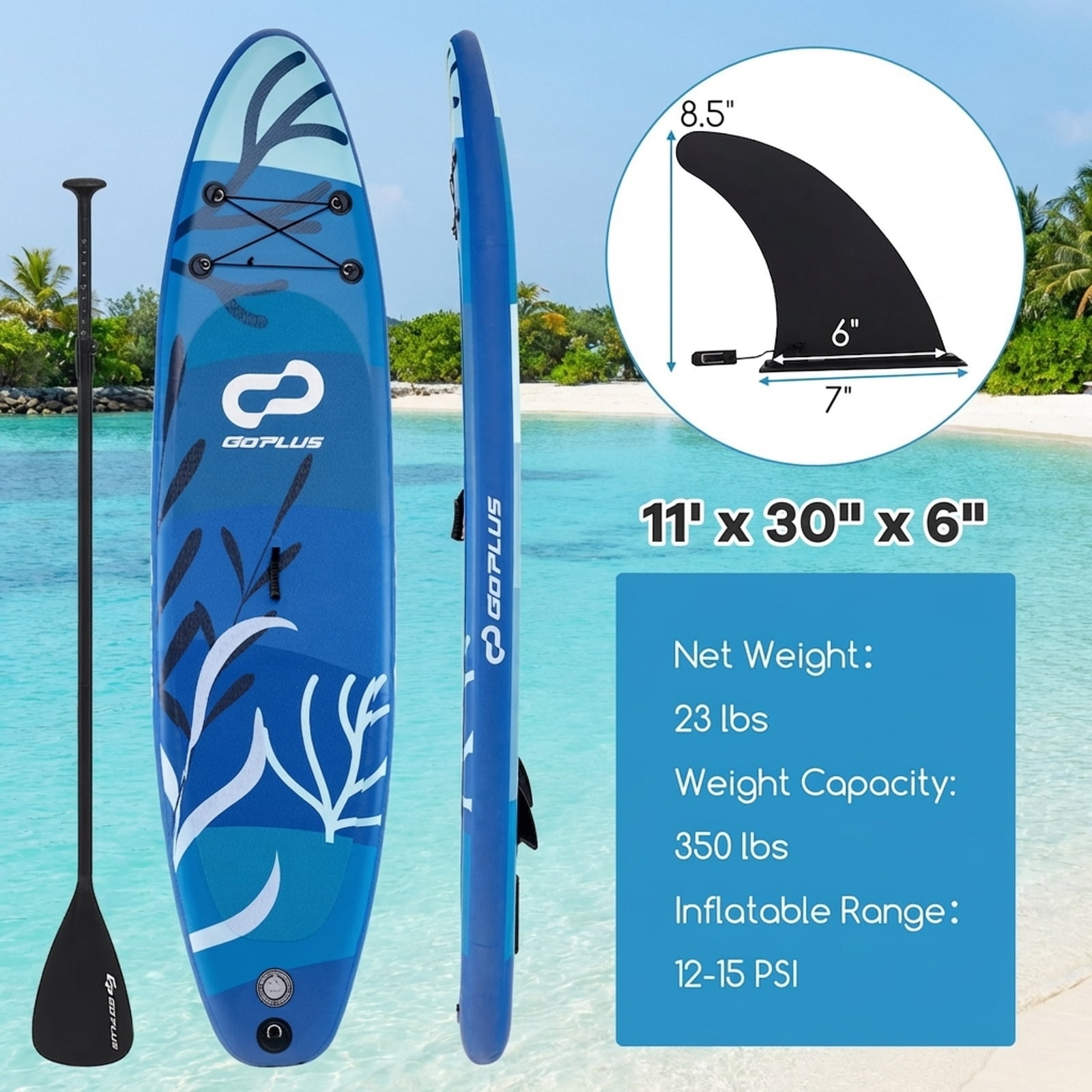 Airfind Inflatable Stand Up Paddle Board with Accessories-L