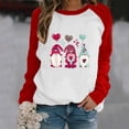 thumbnail image 2 of Pompotops T-shirt à Col Rond pour Femmes Manches Longues Décontracté Ample, 2 of 6