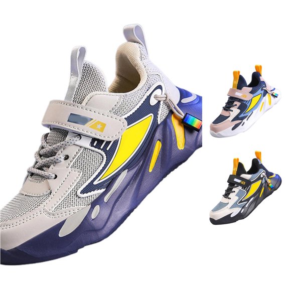 RTKFRFLM Kids Athletic Shoes Breathable Mesh Skid-Resistant Thick Sole Students Casual Running Sneakers Boys Girls