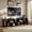 Black, variant on Topcobe 3 Pieces Adjustable TV Stand for TVs up to 65" with Shelves, Corner Cabinet, TV Furniture for Living Room, Black