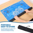 thumbnail image 4 of Threns Mahjong Mat with Rules, 31.5 Inch Square Mahjong Mats for Table, Quiet Noise Reduction Table Mat with Black Carrying Bag for Poker, Board Games, Tiles Game and Dominoes, 4 of 8