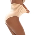 thumbnail image 3 of Jumpingount Ropa interior de mujer, bragas de algodón de cintura alta, ropa interior moldeadora para niña, ropa interior elástica transpirable Ropa interior color de piel L Jumpingount AP001007-11, 3 of 6