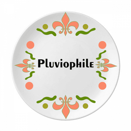 

Stylish Word Pluviophile Art Deco Fashion Flower Ceramics Plate Tableware Dinner Dish