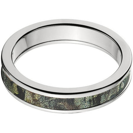 4mm Half-Round Titanium Ring with a RealTree Timber Camo Inlay