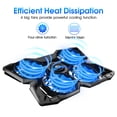 thumbnail image 4 of COOLCOLD Laptop Cooling Pad,Laptop Cooler for 12"-17.3" Laptops, Laptop Stand With 4 Quiet Fans, Strong Heat Dissipation, Suit Desk or Lap Use - Blue, 4 of 7