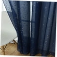 thumbnail image 3 of UPOUART 1Pack Embroidered Blue Pattern Curtains in Dark Blue for Bedroom Windows Providing Privacy and Light Diffusion, 3 of 7