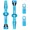 40MM-BLUE, variant on 40MM-GREEN-Presta Valve for Bicycle, Alloy Stem
