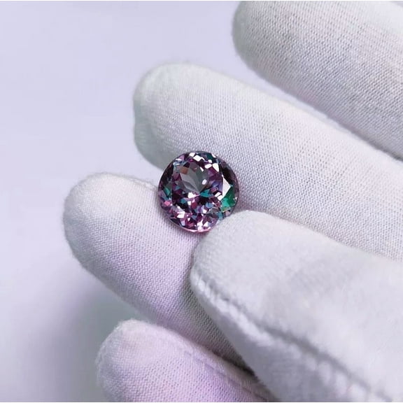 9.00 Ct Color Changing Alexandrite Round Cut Ring Size Loose Gemstone