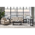 thumbnail image 2 of HFO Owen Tufted Back Traditional Polyester Fabric Sofa in Oatmeal Beige, 2 of 9