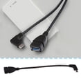 thumbnail image 2 of 90 - Degree Right Angled USB C to USB A Female OTG Data Cable - USB 3.0/3.1, 2 of 6