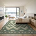 thumbnail image 3 of ODIKA Cream Ombre Muted Geometric Repeating Symmetrical Decorative Foldable Easy Care for Master Suite, California King, Under Bed, 3 of 7