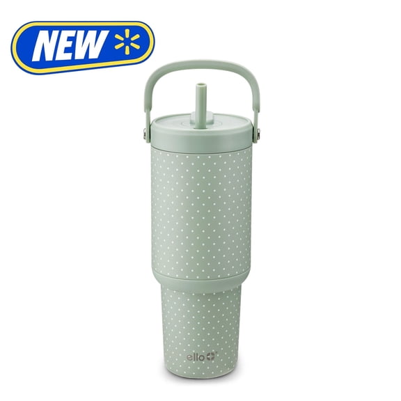 Ello Oasis Go 30oz Stainless Steel Tumbler with Top Handle and Retracting Straw
