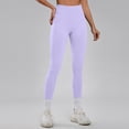 thumbnail image 4 of felwors Women Ribbed Seamless Leggings High Waisted Workout Gym Yoga Pants (Purple, L), 4 of 6