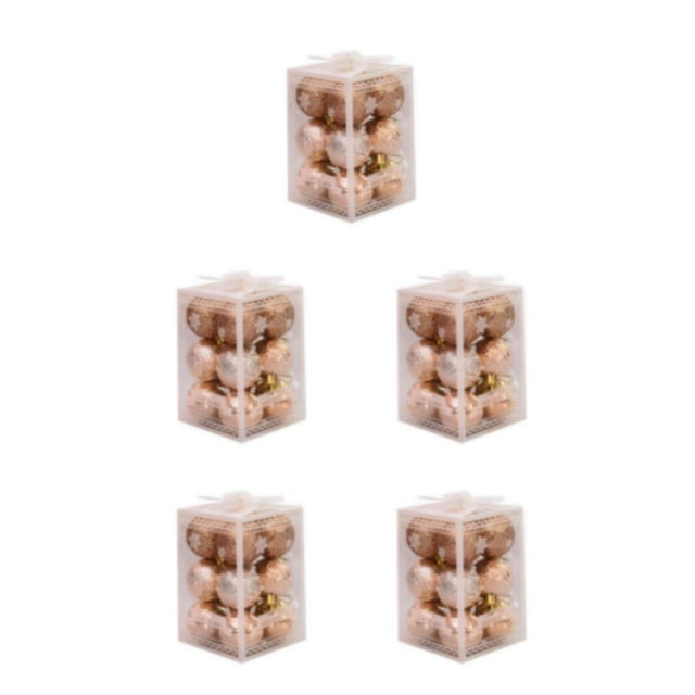 Guardoinrt 12pcs/set Christmas Balls Enought Quantity For Beautifully Decorated Tree Champagne 5Set