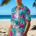 thumbnail image 6 of Hawaiian Shirts for Men Short Sleeve Casual Button Down Shirt Tropical Summer Beach Shirt, 6 of 7