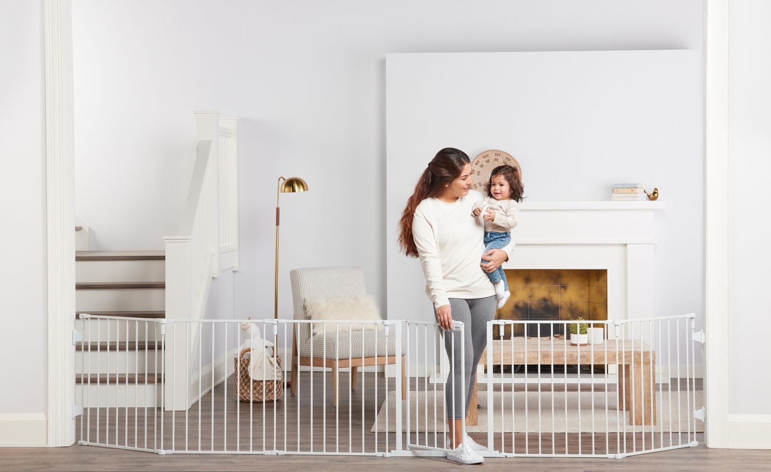 Barrière de sécurité et parc de jeu 2 en 1 super large barrière de sécurité et aire de jeux