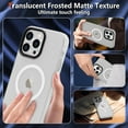 thumbnail image 5 of Magnetic for iPhone 13 Pro Max Case [Compatible with MagSafe] [2Pcs Screen Protector] Hard Translucent Matte Back Soft TPU Bumper Slim Fit Shockproof Phone Case for iPhone 13 Pro Max, White, 5 of 16