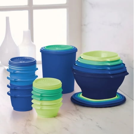 Tupperware Heritage 16 Container Set (Blue)