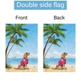 thumbnail image 3 of VOCHIC Summer Beach Dog Garden Flag 12x18 Double Sided Vertical, Small Burlap Welcome Golden Retriever Garden Yard House Flags for Spring Summer Seasonal Outdoor House Decor (ONLY FLAG), 3 of 6