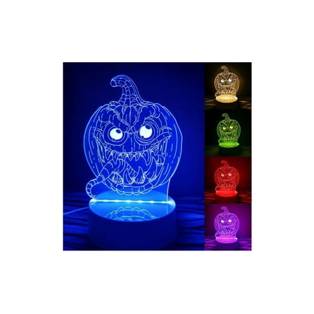 Halloween Pumpkin Skull Witch Ghost  Light Lamp Party Decor LED Lantern 3D USB