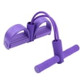 thumbnail image 3 of 2 Tube Foot Pedal Pull Rope, Convenient to Use Easy to Carry Sit Up Training Rope Fitness Pull Rope, for Indoor and Outdoor Fitness Training Fitness Equipment Yellow,Purple, 3 of 7