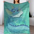 thumbnail image 5 of Pokemon Eevee Vaporeon Throw Blanket Cute Flannel for Boys Girls Men Women, 5 of 7