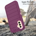 thumbnail image 5 of Asuwish Compatible with Samsung Galaxy A26 5G Phone Case Hybrid Rugged Shockproof Hard Protective Drop Proof Full Body Heavy Duty Mobile Cell Cover for A 26 G5 Women Men Purple, 5 of 6