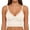 White, variant on Women Lace Ribbon Cup Bra Solid Color Underwear Breathable Comfort Daily Wear Wireless Sleep Bra Adjustable Straps Casual Home