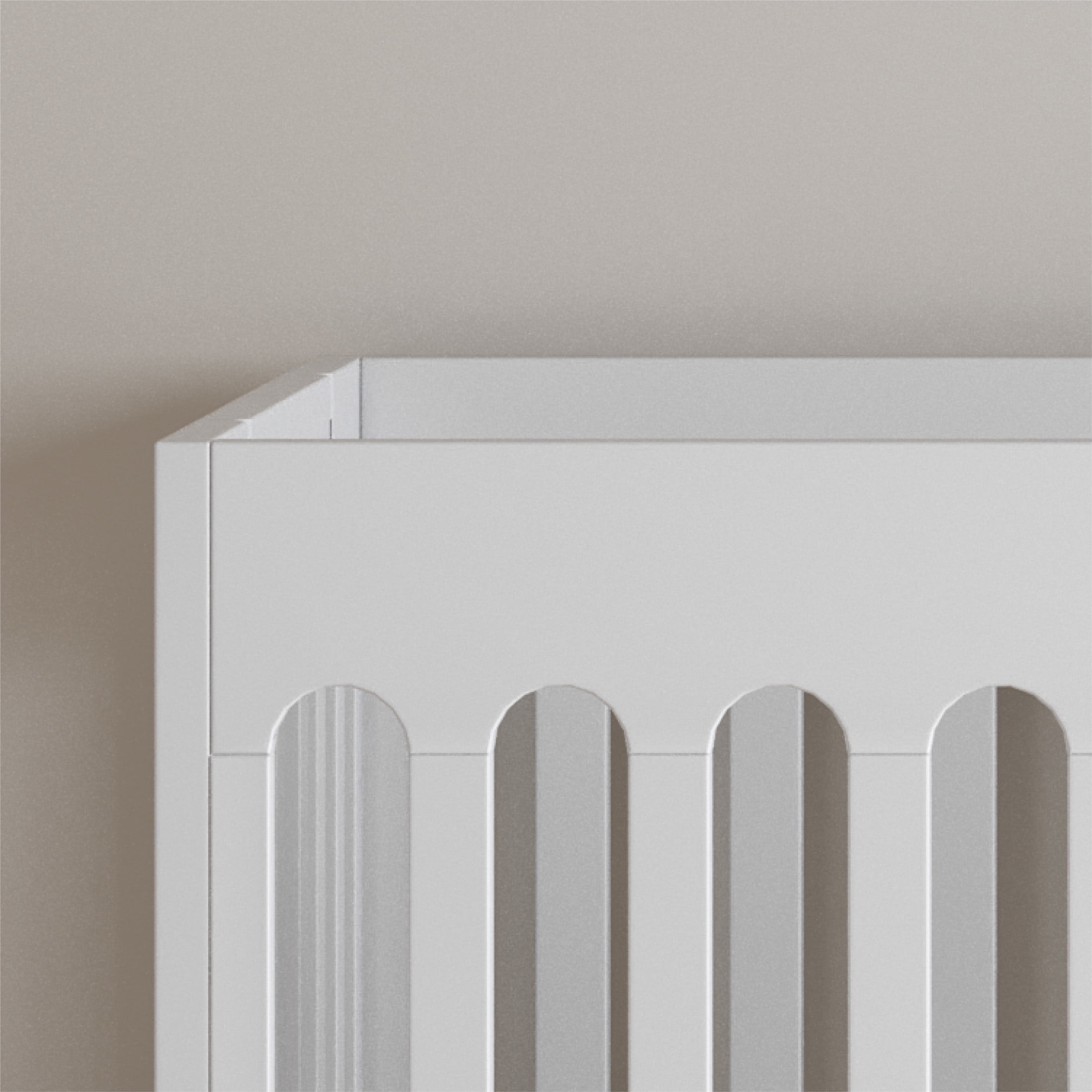 Foundations Boutique Compact Folding Crib 3-Pack with 3" Mattresses, Locking Wheels, White