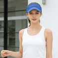 thumbnail image 7 of Fabrcox Unisex Sports Sun Visor Hats Adjustable Empty Top Baseball Hats Spring Summer Sports Tennis Hat for Men Women Blue 21.26-23.62", 7 of 7