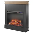 thumbnail image 4 of Ameriwood Home Mateo Fireplace with Mantel, Ivory Oak with Rustic Mantel, 4 of 9