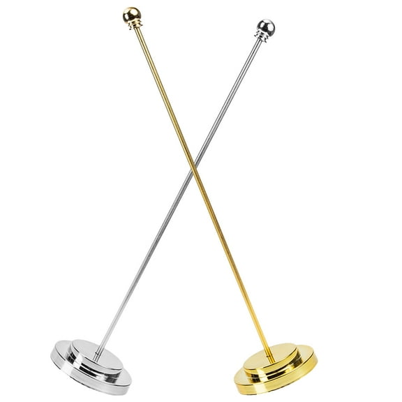 2Pcs Desktop Flagpole with Iron Base for Small Flags and Daily Use Assorted Color