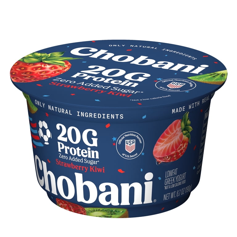 Chobani Greek Yogurt 20G Protein Low-Fat Strawberry Kiwi 6.7 oz